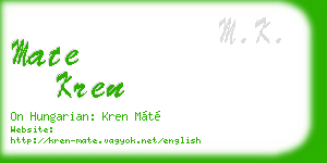 mate kren business card