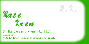 mate kren business card